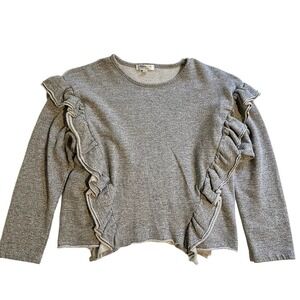 Joah Love Gray Ruffled Sweatshirt Girls 10